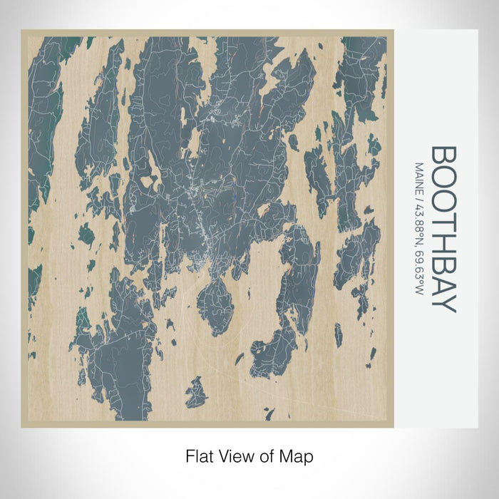 Rendered View of Boothbay Maine Map on 17oz Stainless Steel Insulated Tumbler in Afternoon Map Style