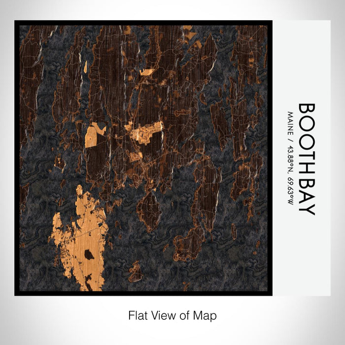 Rendered View of Boothbay Maine Map on 17oz Stainless Steel Insulated Tumbler in Ember Map Style