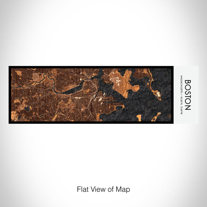 Rendered View of Boston Massachusetts Map on 10oz Stainless Steel Insulated Cup in Ember with Sliding Lid