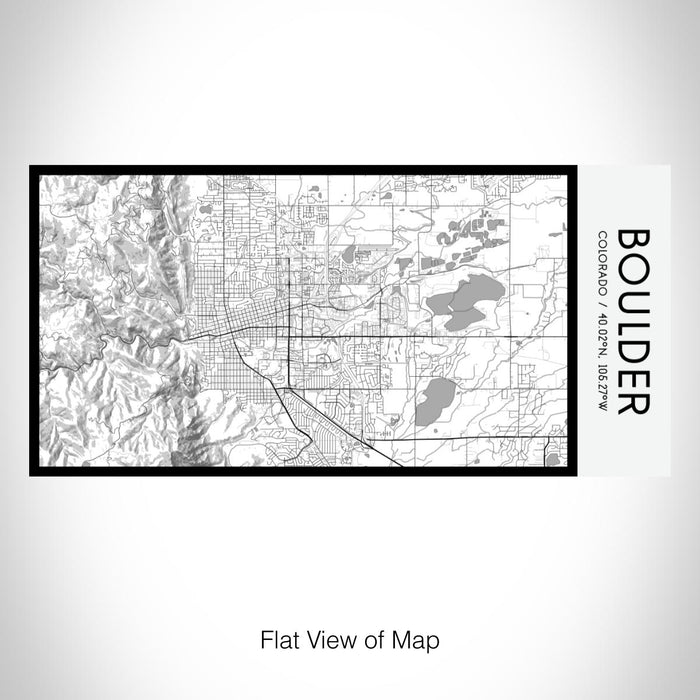 Rendered View of Boulder Colorado Map on 17oz Stainless Steel Insulated Bottle with printed classic style map