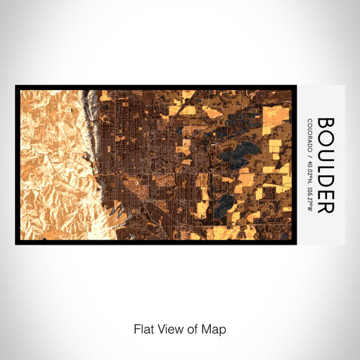 Rendered View of Boulder Colorado Map on 17oz Stainless Steel Insulated Bottle with printed ember style map