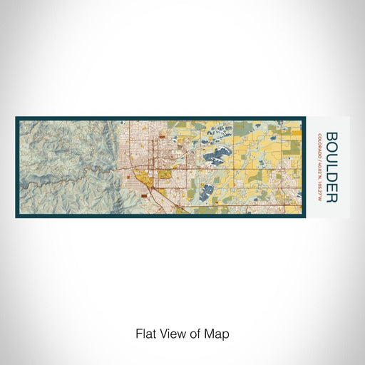 Rendered View of Boulder Colorado Map on 10oz Stainless Steel Insulated Cup in Woodblock with Sliding Lid