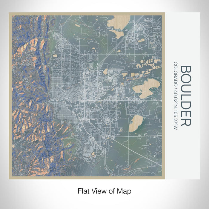 Rendered View of Boulder Colorado Map on 17oz Stainless Steel Insulated Tumbler in Afternoon Map Style