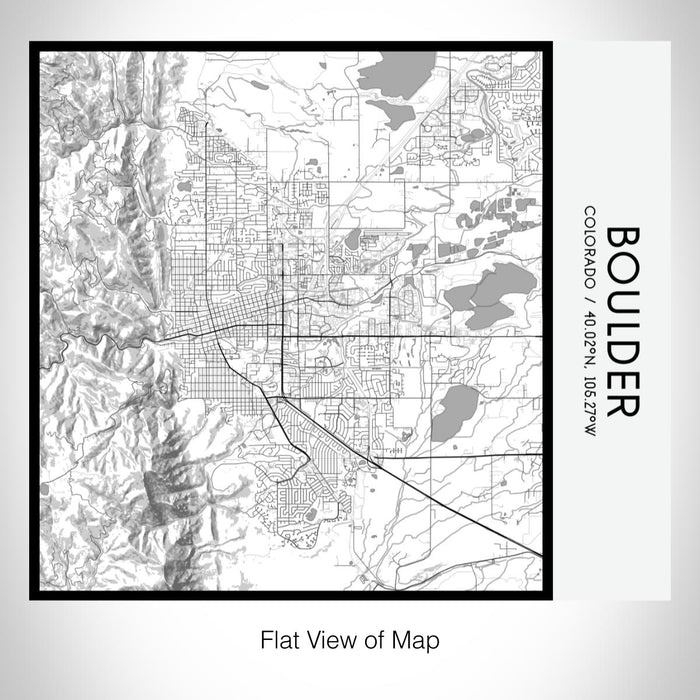 Rendered View of Boulder Colorado Map on 17oz Stainless Steel Insulated Tumbler in Classic Map Style