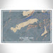 Boulder Lake Wyoming Map Print Landscape Orientation in Afternoon Style With Shaded Background