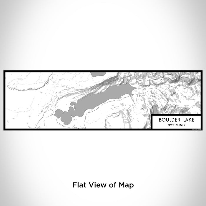 Flat View of Map Custom Boulder Lake Wyoming Map Enamel Mug in Classic