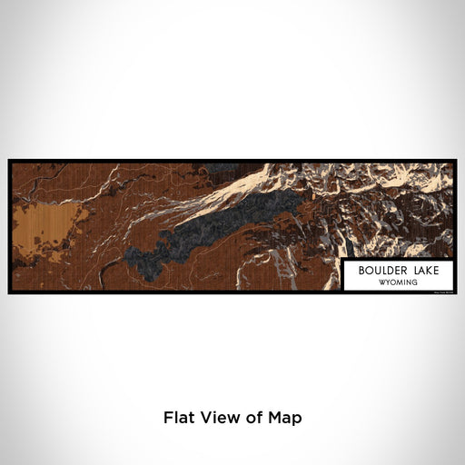 Flat View of Map Custom Boulder Lake Wyoming Map Enamel Mug in Ember