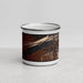 Front View Custom Boulder Lake Wyoming Map Enamel Mug in Ember