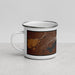 Left View Custom Boulder Lake Wyoming Map Enamel Mug in Ember