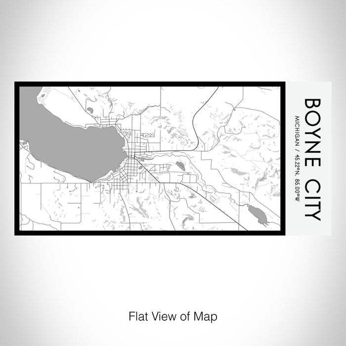 Rendered View of Boyne City Michigan Map on 17oz Stainless Steel Insulated Bottle with printed classic style map