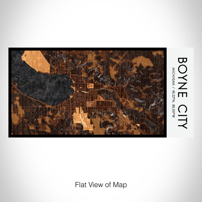 Rendered View of Boyne City Michigan Map on 17oz Stainless Steel Insulated Bottle with printed ember style map