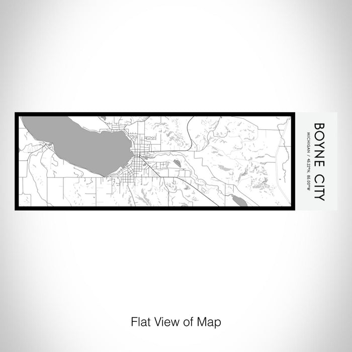 Rendered View of Boyne City Michigan Map on 10oz Stainless Steel Insulated Cup in Classic with Sliding Lid