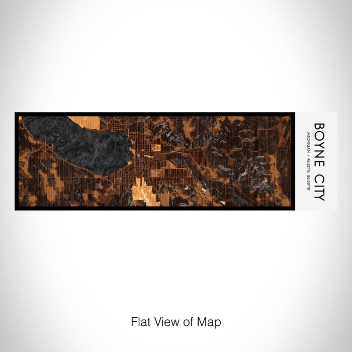 Rendered View of Boyne City Michigan Map on 10oz Stainless Steel Insulated Cup in Ember with Sliding Lid
