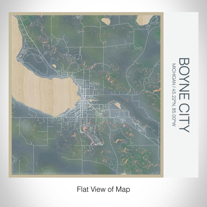 Rendered View of Boyne City Michigan Map on 17oz Stainless Steel Insulated Tumbler in Afternoon Map Style
