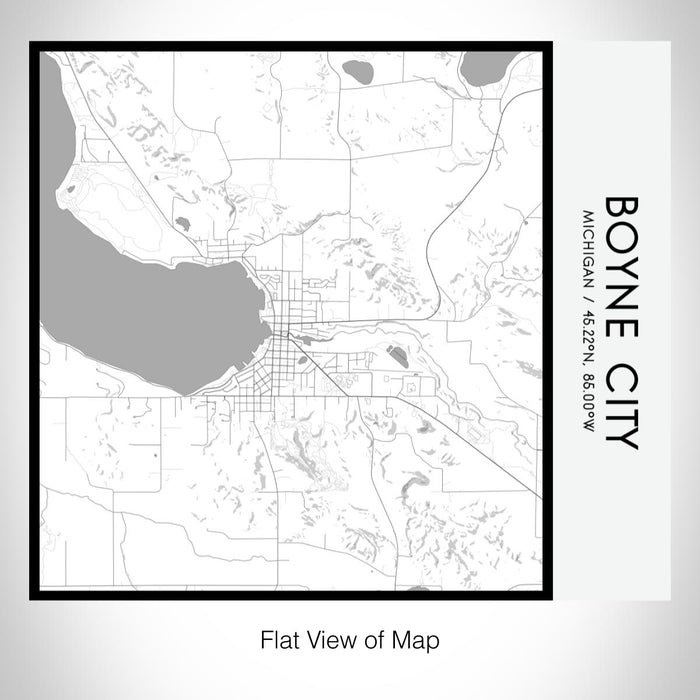Rendered View of Boyne City Michigan Map on 17oz Stainless Steel Insulated Tumbler in Classic Map Style