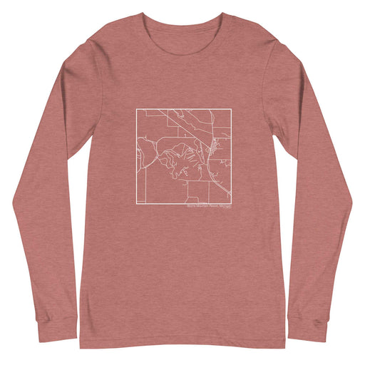 Boyne Mountain Resort Michigan  Map Unisex Long-Sleeve T-shirt with City inscription in Heather Mauve