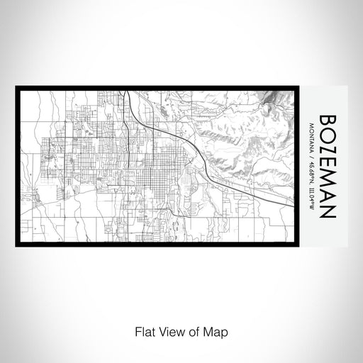 Rendered View of Bozeman Montana Map on 17oz Stainless Steel Insulated Bottle with printed classic style map
