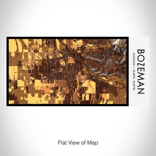 Rendered View of Bozeman Montana Map on 17oz Stainless Steel Insulated Bottle with printed ember style map