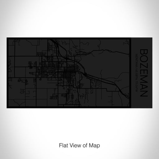 Rendered View of Bozeman Montana Map on 17oz Stainless Steel Insulated Cola Bottle in Stainless in Matte Black