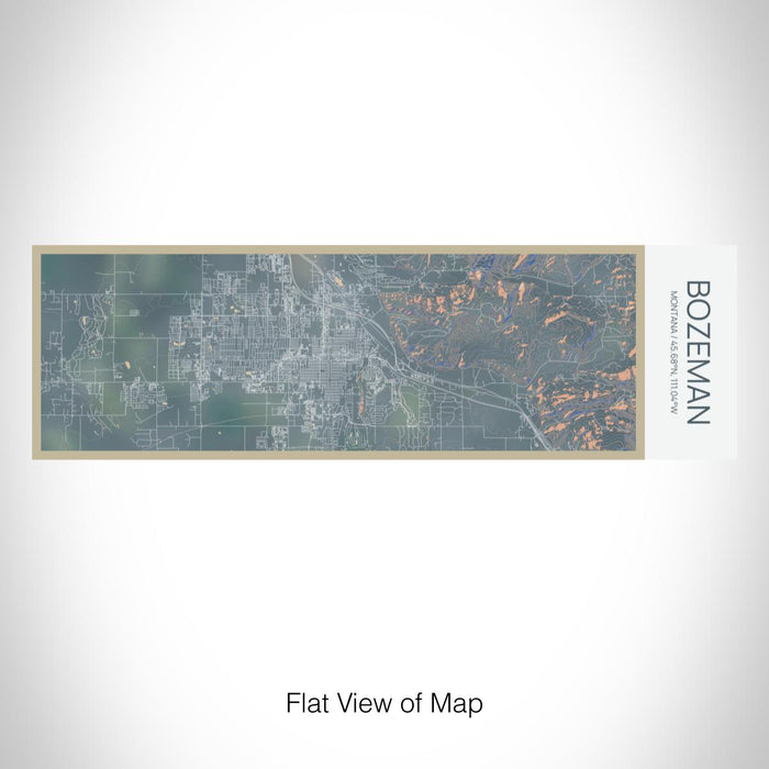 Rendered View of Bozeman Montana Map on 10oz Stainless Steel Insulated Cup in Afternoon with Sliding Lid