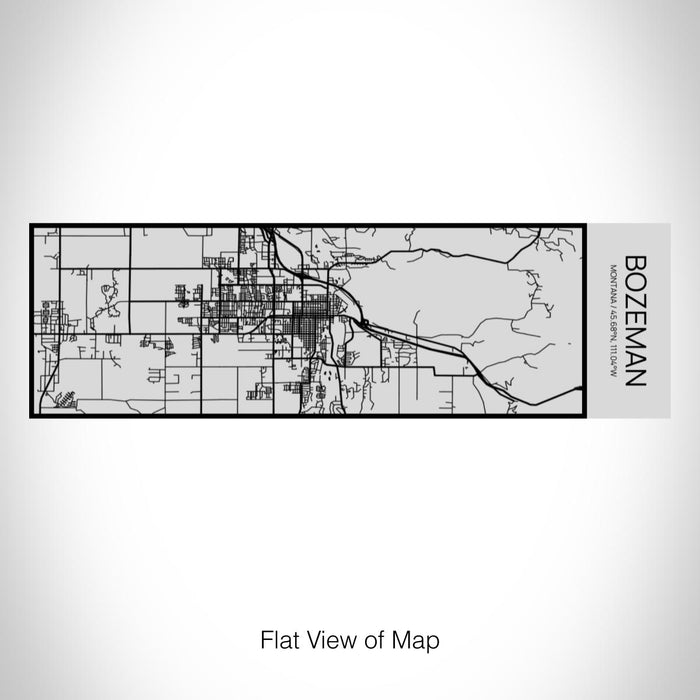 Rendered View of Bozeman Montana Map on 10oz Stainless Steel Insulated Cup with Sipping Lid