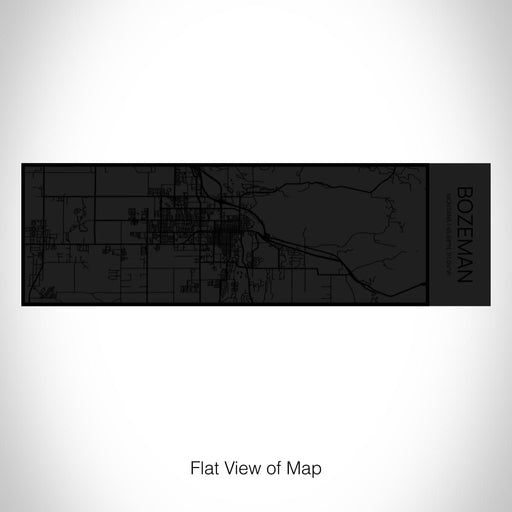 Rendered View of Bozeman Montana Map on 10oz Stainless Steel Insulated Cup in Matte Black with Sliding Lid