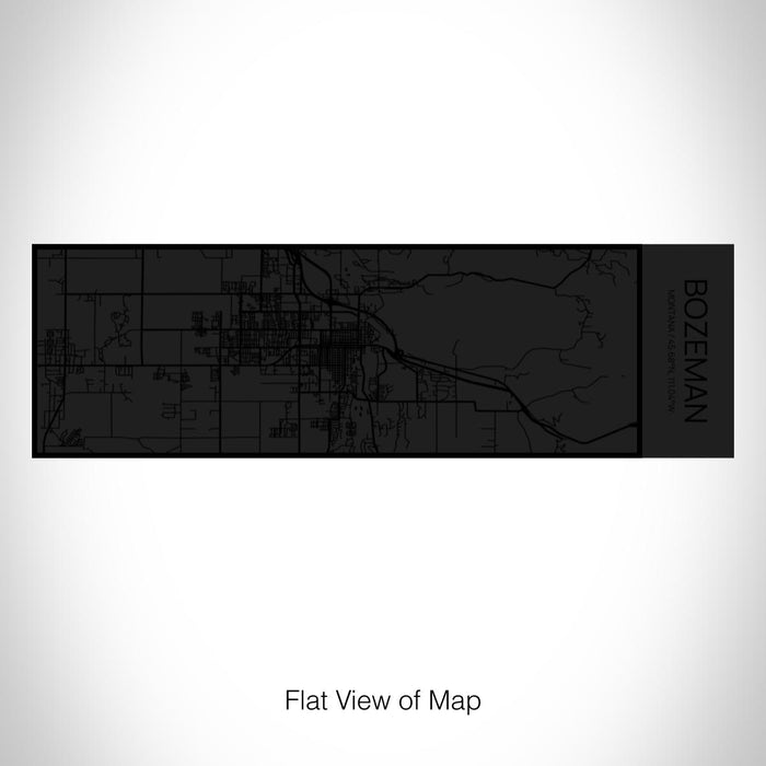 Rendered View of Bozeman Montana Map on 10oz Stainless Steel Insulated Cup in Matte Black with Sliding Lid