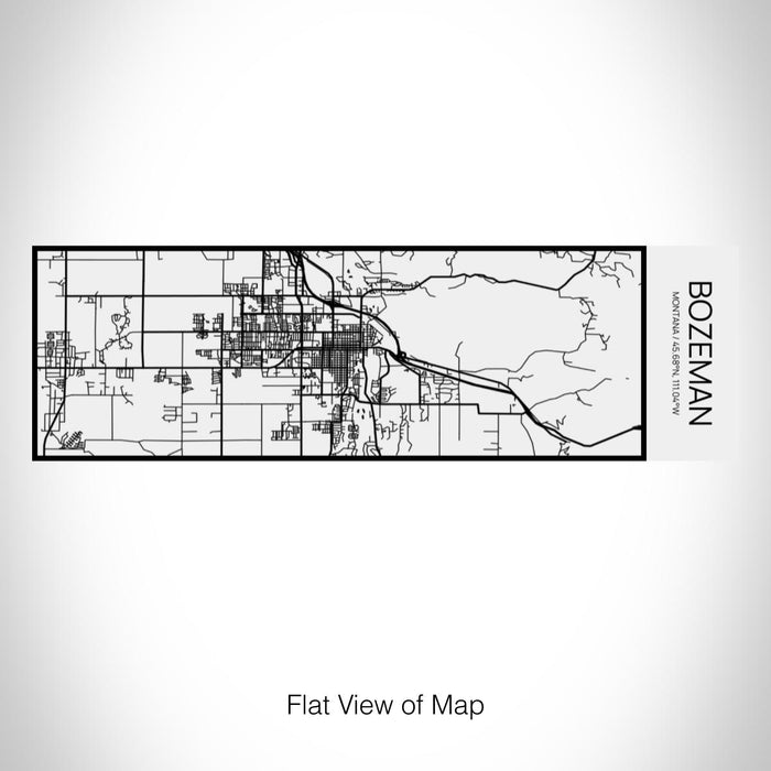 Rendered View of Bozeman Montana Map on 10oz Stainless Steel Insulated Cup in Matte White with Sliding Lid