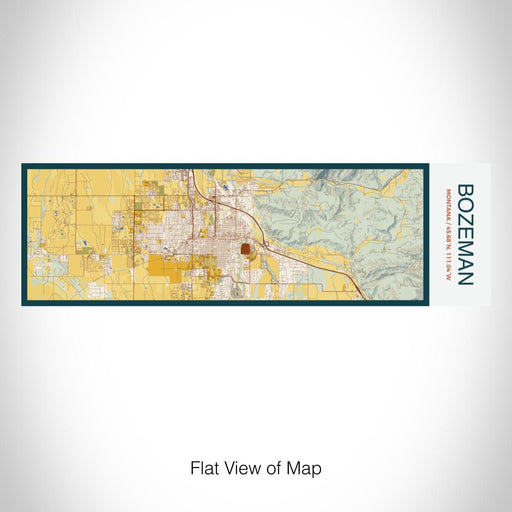 Rendered View of Bozeman Montana Map on 10oz Stainless Steel Insulated Cup in Woodblock with Sliding Lid