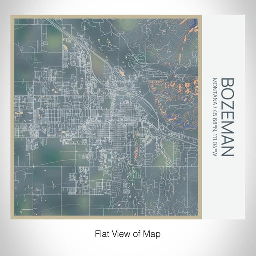 Rendered View of Bozeman Montana Map on 17oz Stainless Steel Insulated Tumbler in Afternoon Map Style