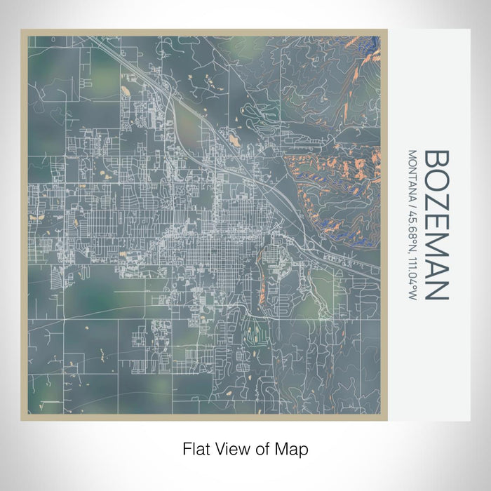 Rendered View of Bozeman Montana Map on 17oz Stainless Steel Insulated Tumbler in Afternoon Map Style