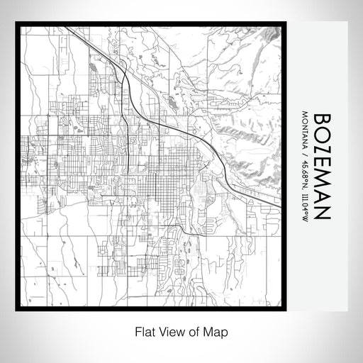 Rendered View of Bozeman Montana Map on 17oz Stainless Steel Insulated Tumbler in Classic Map Style
