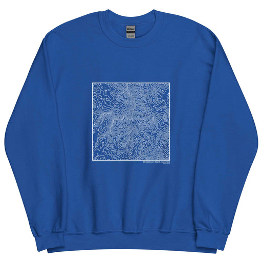 Brasstown Bald Georgia Topographic  Map Unisex Crewneck Sweater with City inscription in Royal Blue