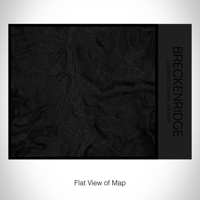 Rendered View of Breckenridge Colorado Map on 20oz Stainless Steel Insulated Bottle with Bamboo Top in Matte Black with printed Tactile Lines Map in Black