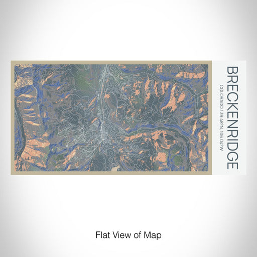 Rendered View of Breckenridge Colorado Map on 17oz Stainless Steel Insulated Bottle with printed afternoon style map
