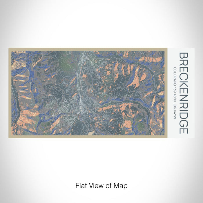 Rendered View of Breckenridge Colorado Map on 17oz Stainless Steel Insulated Bottle with printed afternoon style map