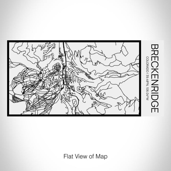 Rendered View of Breckenridge Colorado Map on 17oz Stainless Steel Insulated Cola Bottle in Stainless in Matte White