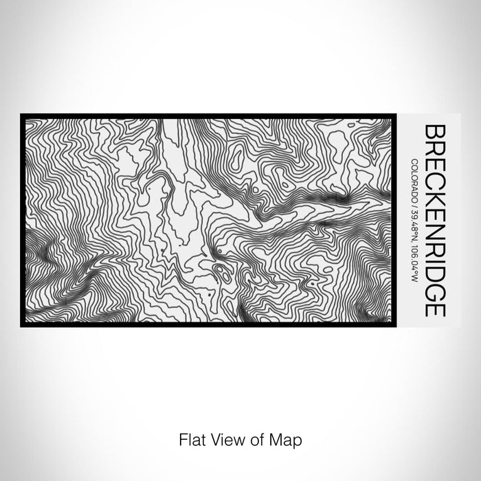 Rendered View of Breckenridge Colorado Map on 17oz Stainless Steel Insulated Cola Bottle in Stainless in Matte White