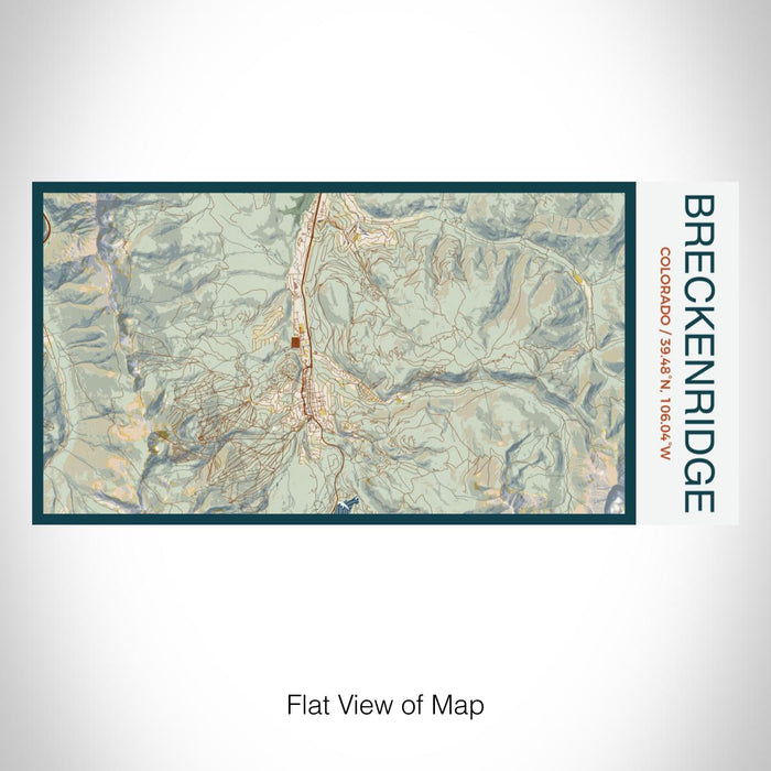 Rendered View of Breckenridge Colorado Map on 17oz Stainless Steel Insulated Bottle with printed woodblock style map