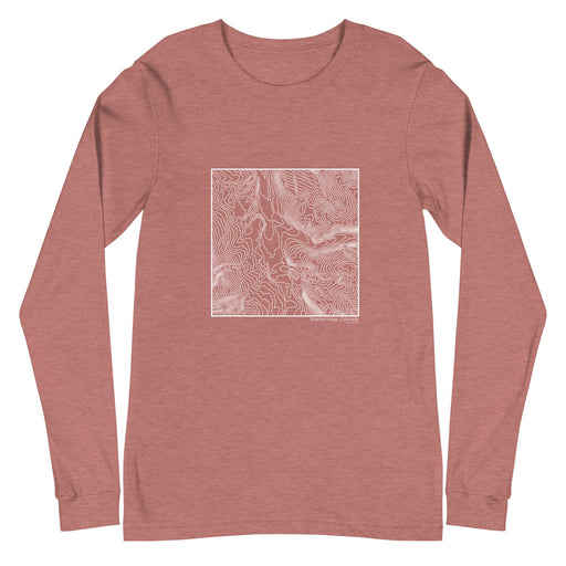 Breckenridge Colorado Topographic  Map Unisex Long-Sleeve T-shirt with City inscription in Heather Mauve