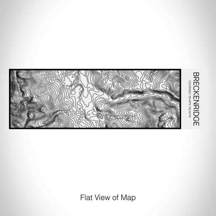 Rendered View of Breckenridge Colorado Map on 10oz Stainless Steel Insulated Cup in Matte White with Sliding Lid