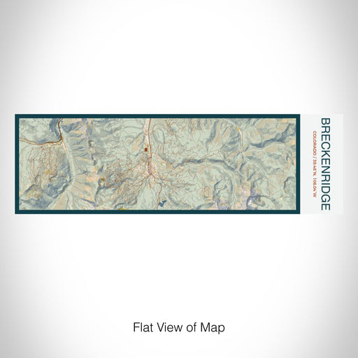 Rendered View of Breckenridge Colorado Map on 10oz Stainless Steel Insulated Cup in Woodblock with Sliding Lid