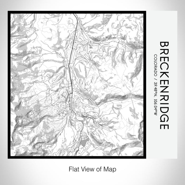 Rendered View of Breckenridge Colorado Map on 17oz Stainless Steel Insulated Tumbler in Classic Map Style