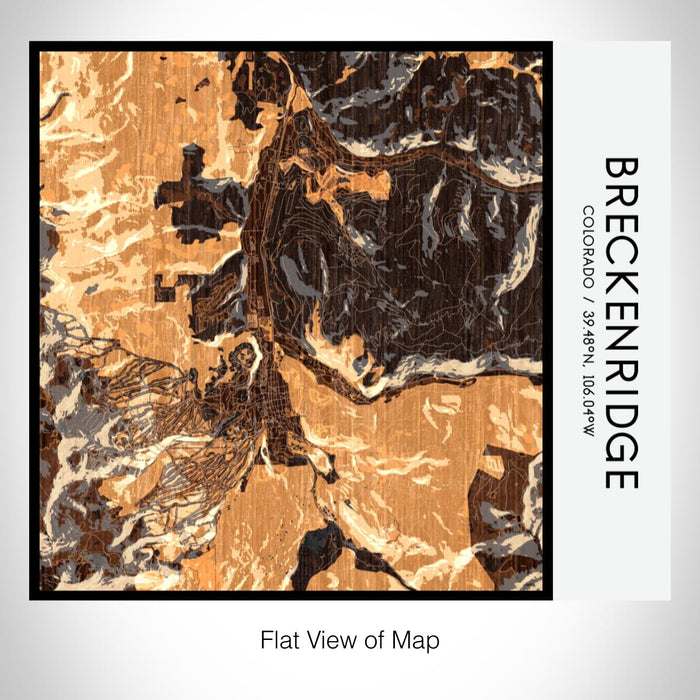 Rendered View of Breckenridge Colorado Map on 17oz Stainless Steel Insulated Tumbler in Ember Map Style