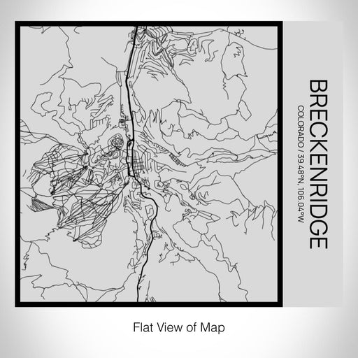 Rendered View of Breckenridge Colorado Map on 17oz Stainless Steel Insulated Tumbler in Tactile Lines with Succulent in Background