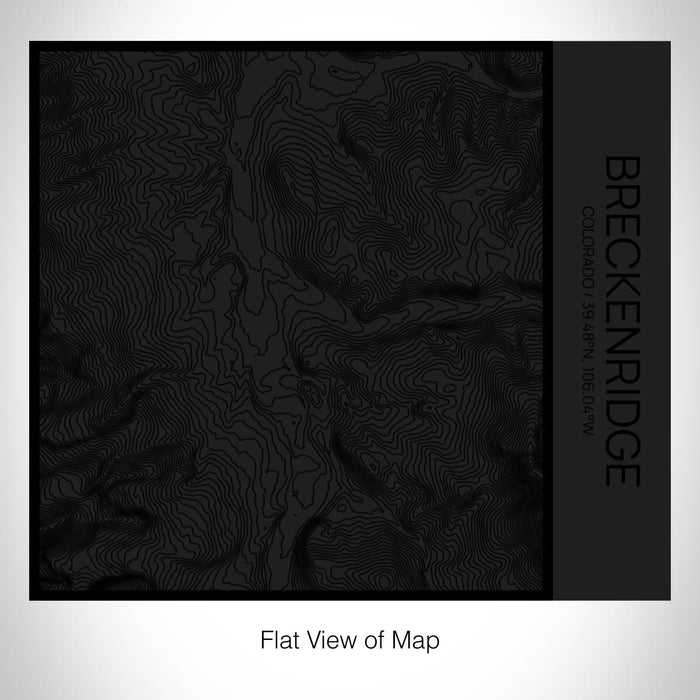Rendered View of Breckenridge Colorado Map on 17oz Stainless Steel Insulated Tumbler in Matte Black with Tactile Lines