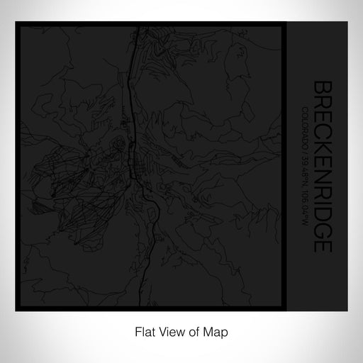 Rendered View of Breckenridge Colorado Map on 17oz Stainless Steel Insulated Tumbler in Matte Black with Tactile Lines