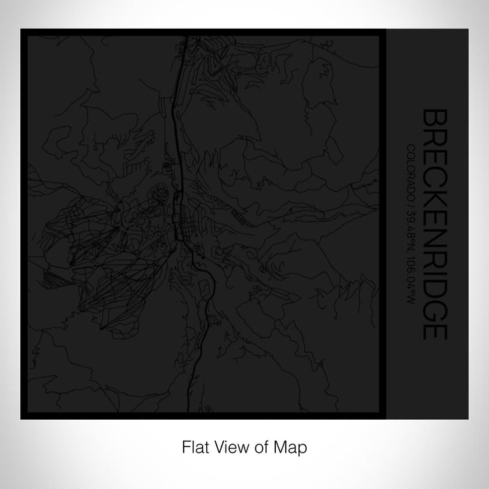 Rendered View of Breckenridge Colorado Map on 17oz Stainless Steel Insulated Tumbler in Matte Black with Tactile Lines