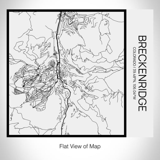 Rendered View of Breckenridge Colorado Map on 17oz Stainless Steel Insulated Tumbler in Matte White with Tactile Lines