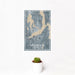 12x18 Bremerton Washington Map Print Portrait Orientation in Afternoon Style With Small Cactus Plant in White Planter